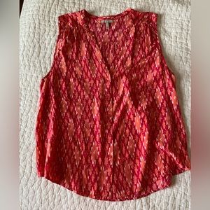 Joie sleeveless silk tank blouse size L